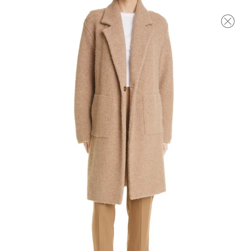 VINCE Merino Wool Blend Longline Cardigan Jacket